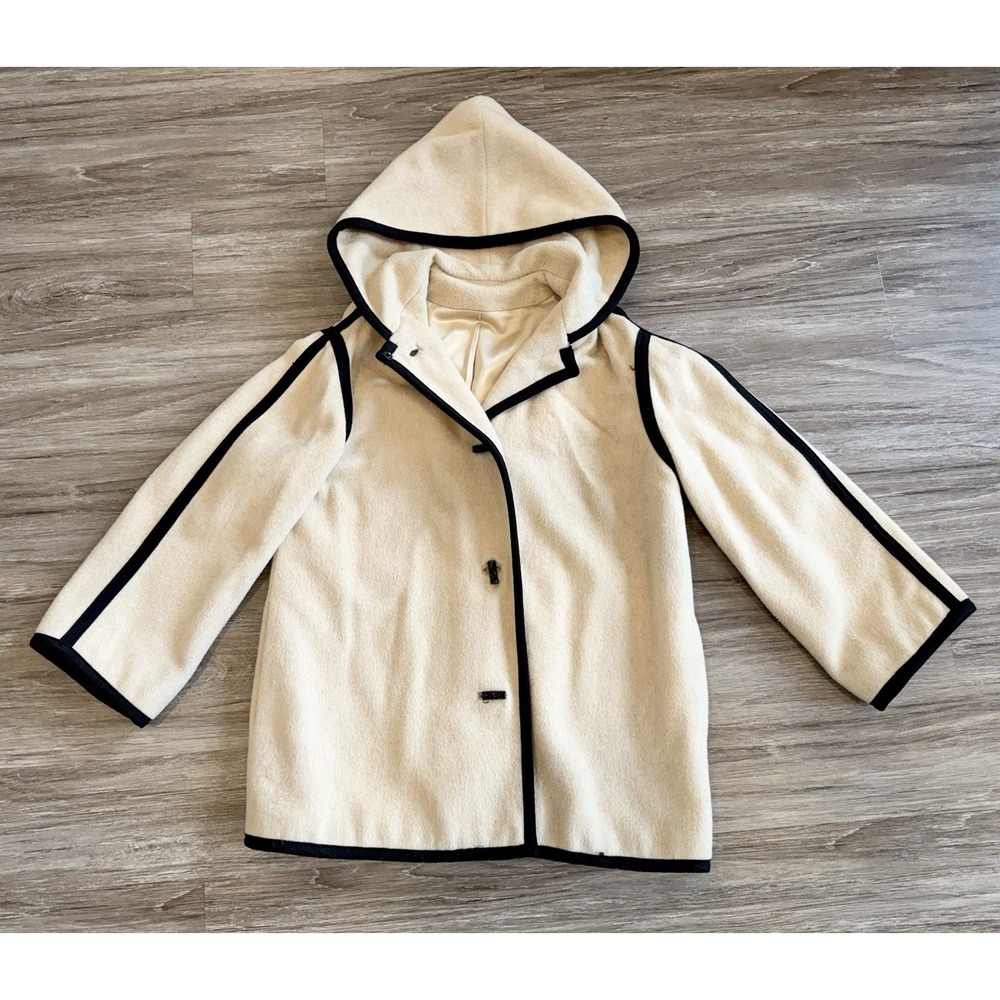 Vintage 1970s Coat Wool Country Pacer Warm Pop Art Retro 70s Large As-Is See Pic